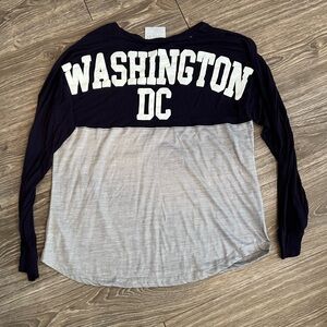 Washington DC Women's Navy and Gray Top